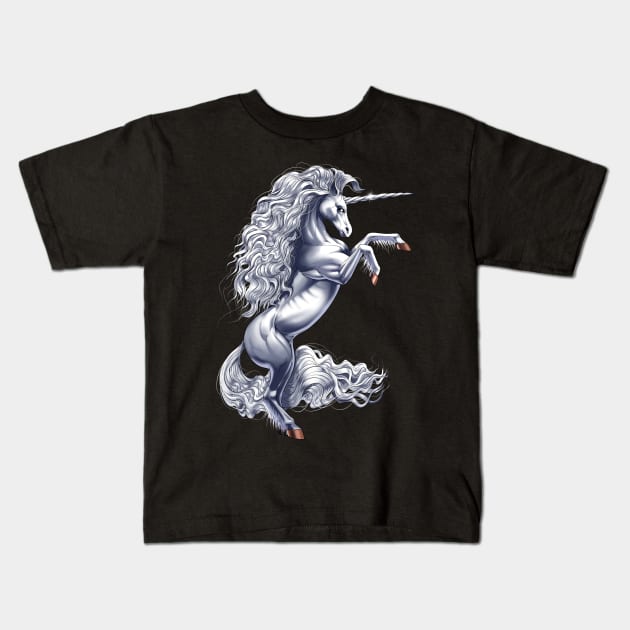 Mythical Unicorn Kids T-Shirt by underheaven